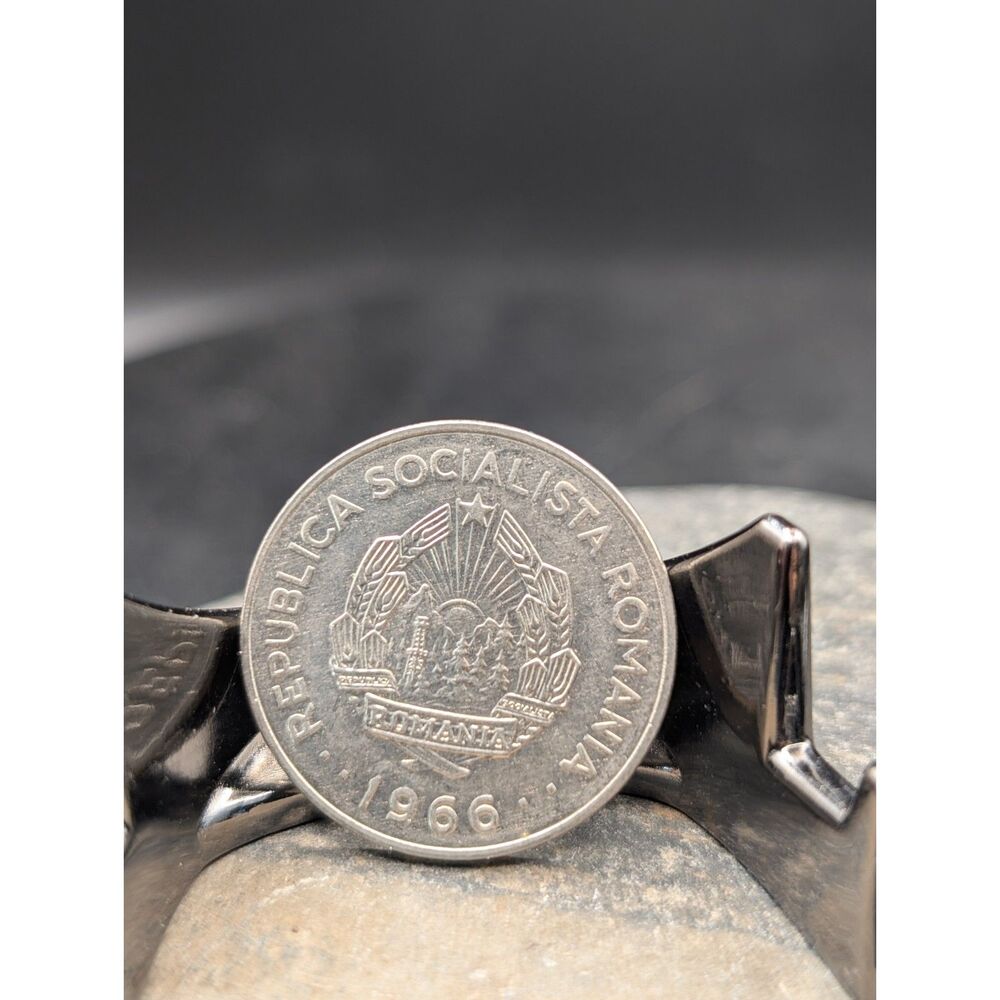 1966 Romania 1 Leu – Socialist Republic Crest – Romanian Coin – Circulated